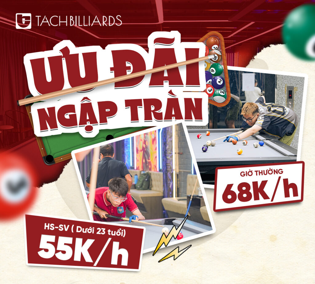 Quậy đã đời chỉ từ 55K/giờ tại Tách Billiards