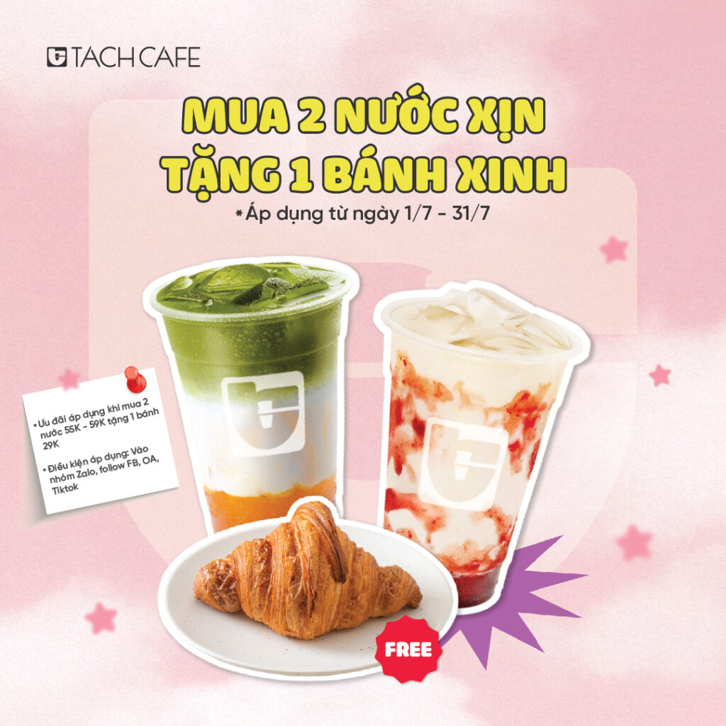 Mua 2 nước xịn tặng 1 bánh xinh