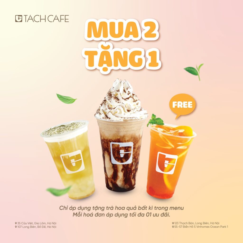 Ưu đãi mua 2 tặng 1 vào Thứ Hai hằng tuần